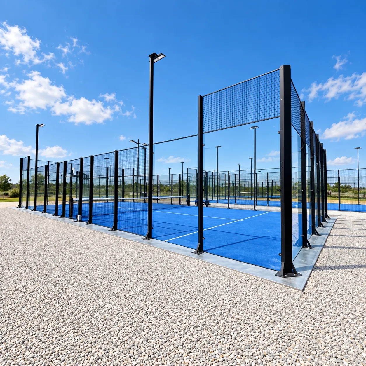 Standard Padel Courts von Pro Court System auf einer Außenanlage